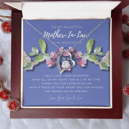 Mother Of The Bride Gift From Groom Mother In Law Gift On Wedding Day From Groom Gifts For Mother Of The Bride Future Motherinlaw Forever Love Necklace