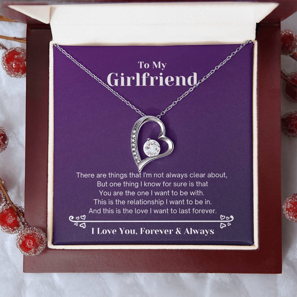 To My Girlfriend Love Will Last Forever Forever Love Necklace