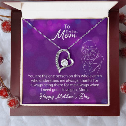 To The Best Mom Forever Love Necklace