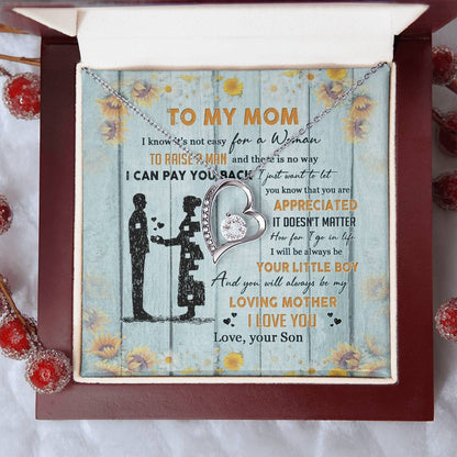 To My Mom From Son Forever Love Necklace