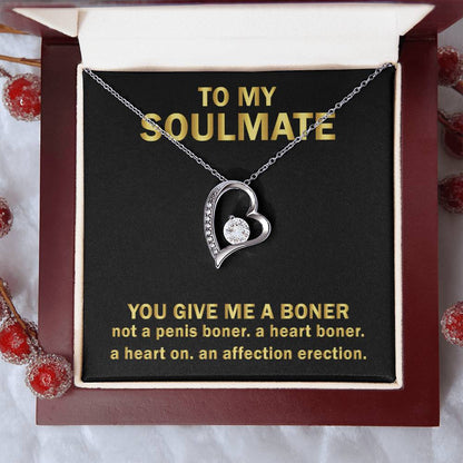 Give Me A Boner. Not A Penis Boner. Funny ??forever Love Necklace For Soulmate Gifts Forever Love Necklace