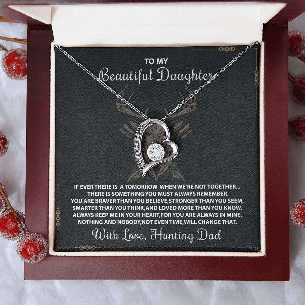 Gift For Daughter From Hunting Dad Daughter Necklace Gift Hunting Necklace Daughter Gift From Dad Gift For Daughter From Dad Daughter Necklace Forever Love Necklace