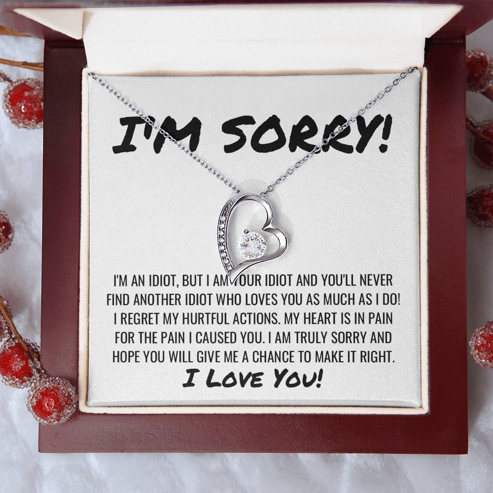 Sorry Apology Love Necklace Forever Love Necklace
