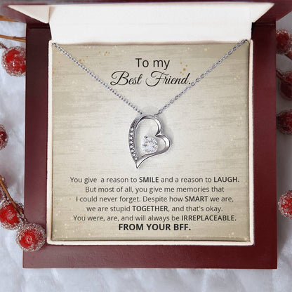 To My Best Friend Thank You Gift  Souls Sisters Necklace  Bff Necklace  Best Friend Gift  Best Friend Jewelry  Friends Forever Quotes Forever Love Necklace