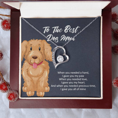 To The Best Dog Mom 1 Forever Love Necklace