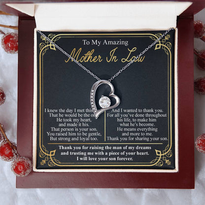 To My Amazing Mother In Law - Forever Love Necklace Forever Love Necklace
