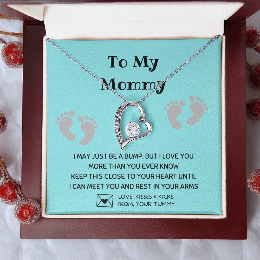 To My Mommy Blue Forever Heart 1 Forever Love Necklace
