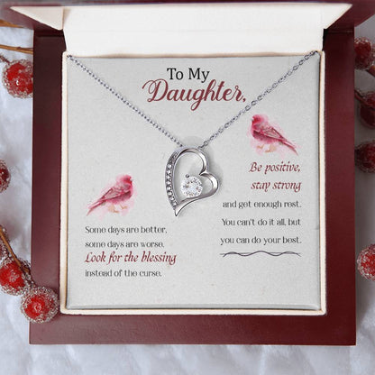 To My Daughter Always Remember That Daddy Loves You Heart Shape Necklace Daughter Gift Necklace Daughter Birthday Gift Christmas Gift For Daughter Forever Love Necklace