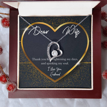 Anniversary Gift For Wife To My Wife Necklace Present For Wife Marriage Gifts Gift Ideas For Wife Wife Heart Necklace Birthday Forever Love Necklace