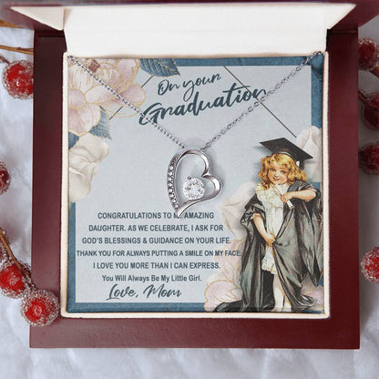 To My Graduation Daughter Gift For Daughter From Mom On Your Graduation Love Mom Daughter Necklace Forever Love Necklace