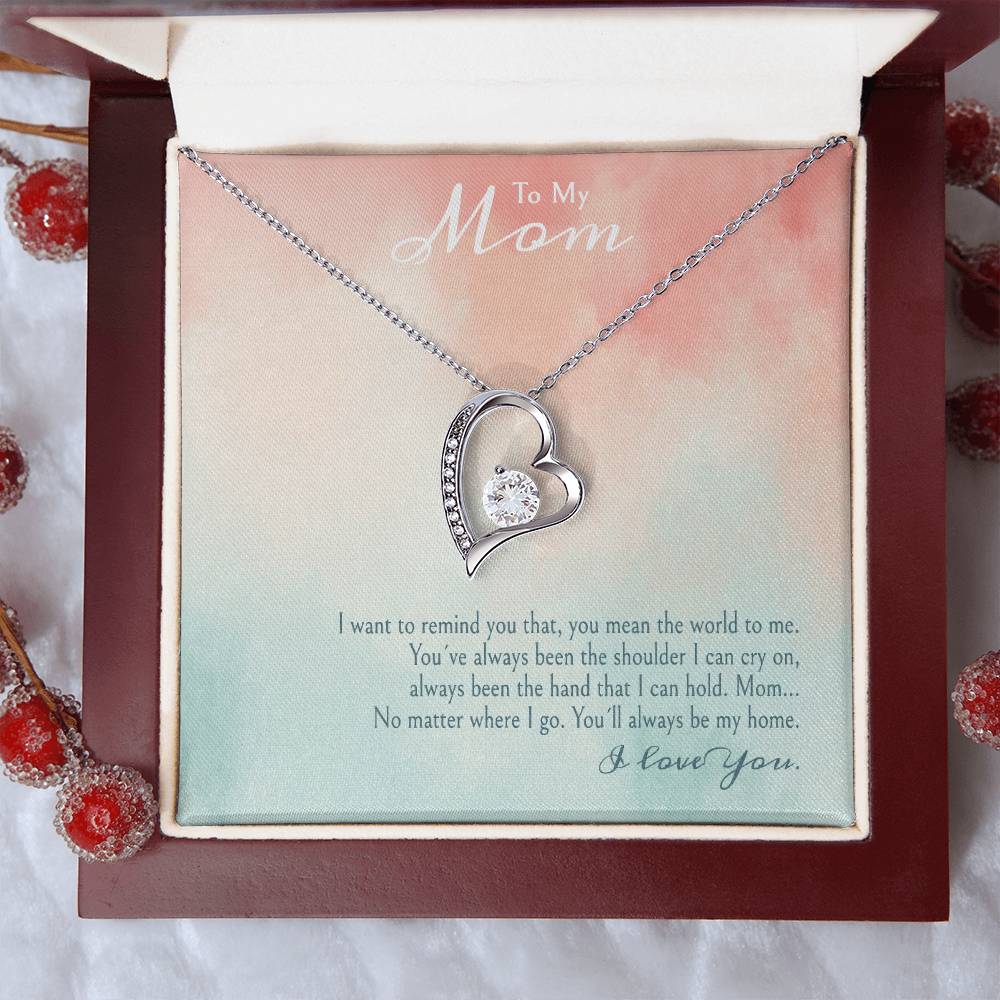 A Gift For A Mom Forever Love Necklace - You Mean The World To Me Forever Love Necklace
