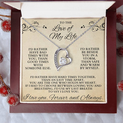 Forever Love Of My Life Necklace Forever Love Necklace