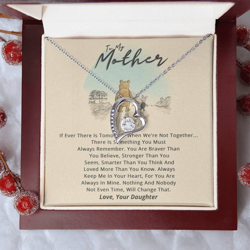 To My Mother Necklace With Message Card Mother's Day Gift 1 Forever Love Necklace