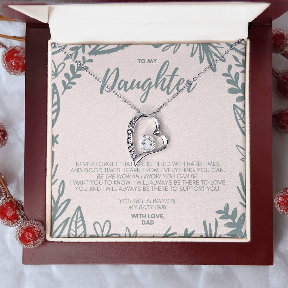 Gift For Daughter From Dad Daughter Father Necklace Daughter Gift From Dad To My Daughter Daughters Birthday Unique Grown Up Daughter Forever Love Necklace