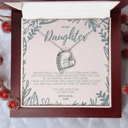 Gift For Daughter From Dad Daughter Father Necklace Daughter Gift From Dad To My Daughter Daughters Birthday Unique Grown Up Daughter Forever Love Necklace
