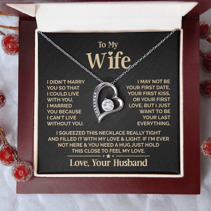 To My Beautiful Wife  Heart Necklace Forever Love Necklace