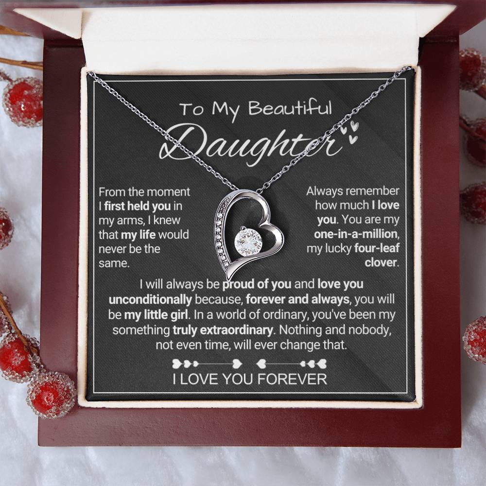 To My Beautiful Daughter - Extraordinary - Forever Love Forever Love Necklace
