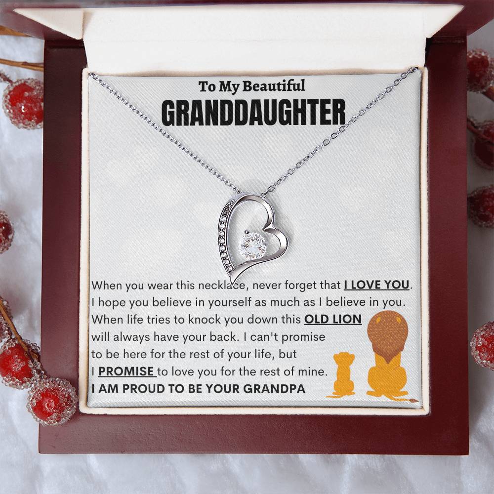 Gift For Granddaughter From Grandpa Forever Love Necklace