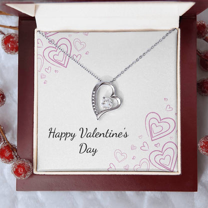 Valentine's Day Heart Necklace Forever Love Necklace