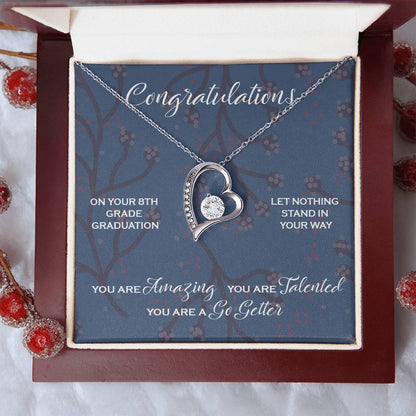 8Th Grade Graduation Gift For Her Graduation Gift For Daughter Niece Sister Granddaughter Middle School Graduation Forever Love Necklace
