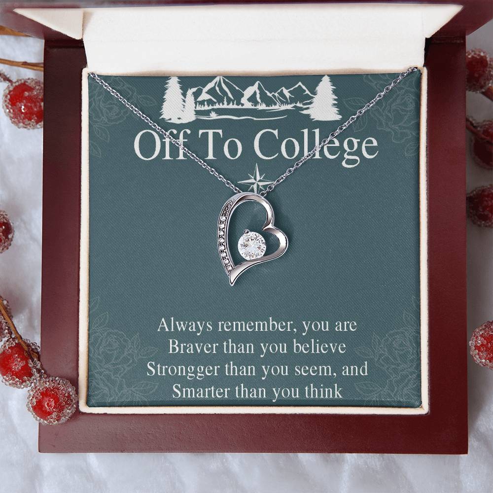 Graduation Gift Necklace For Girls - Graduate Gift Jewelry -  College - High School - Elementary School - Senior Graduation - Forever Love Necklace