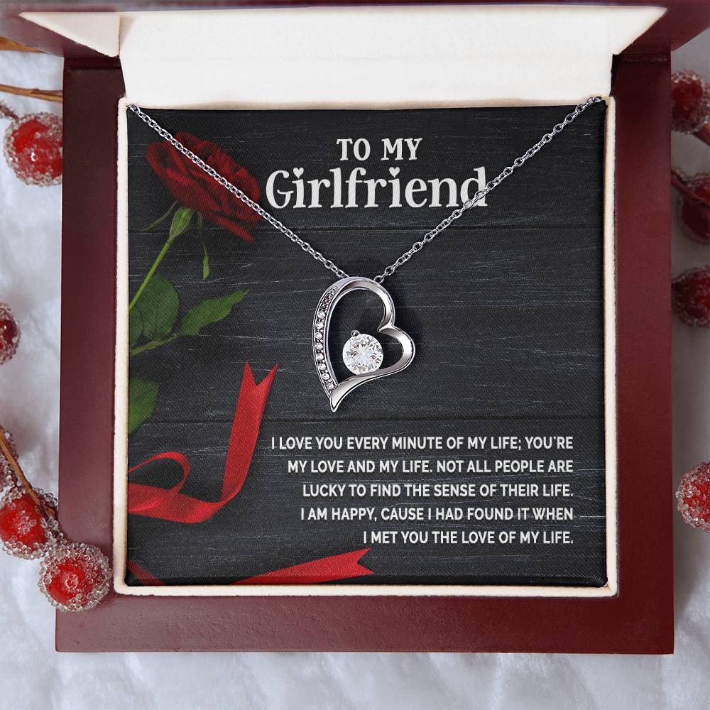To My Girlfriend Necklace For Girlfriend Girlfriend Jewelry Anniversary Gift For Girlfriend Girlfriend Gift. Forever Love Necklace