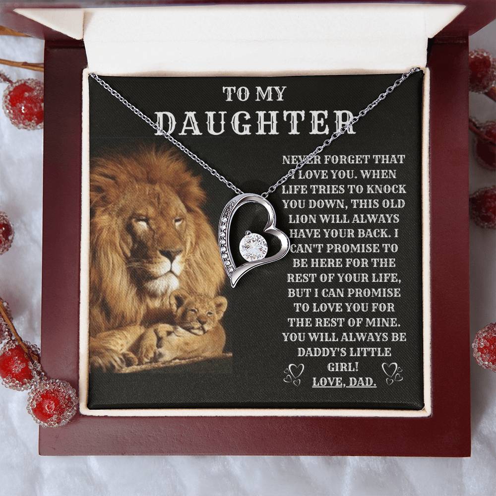 To My Daughter Interlocking Hearts Necklace From Dad Gift For Daughter From Dad Daughter Father Necklace Daughter Gift From Dad Forever Love Necklace