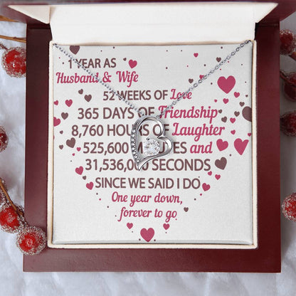 1st Anniversary Gift For Husband And Wife 1st Anniversary Gifts Forever Love Necklace