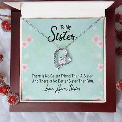 To My Sister On Her Wedding Day Necklace Wedding Gift Sister Gift Sister Wedding Day Gift Forever Love Necklace