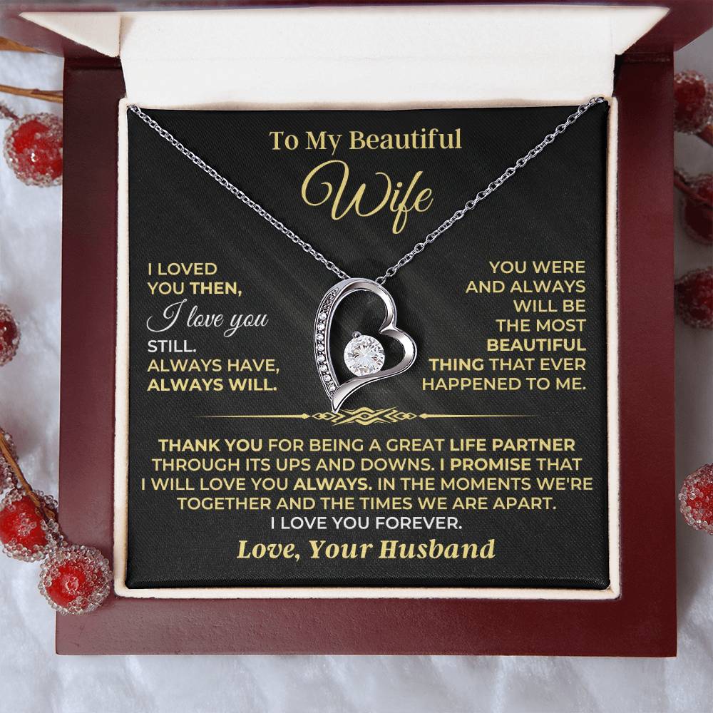 To My Beautiful Wife - Forever Love Gift Set - Ss532 Forever Love Necklace