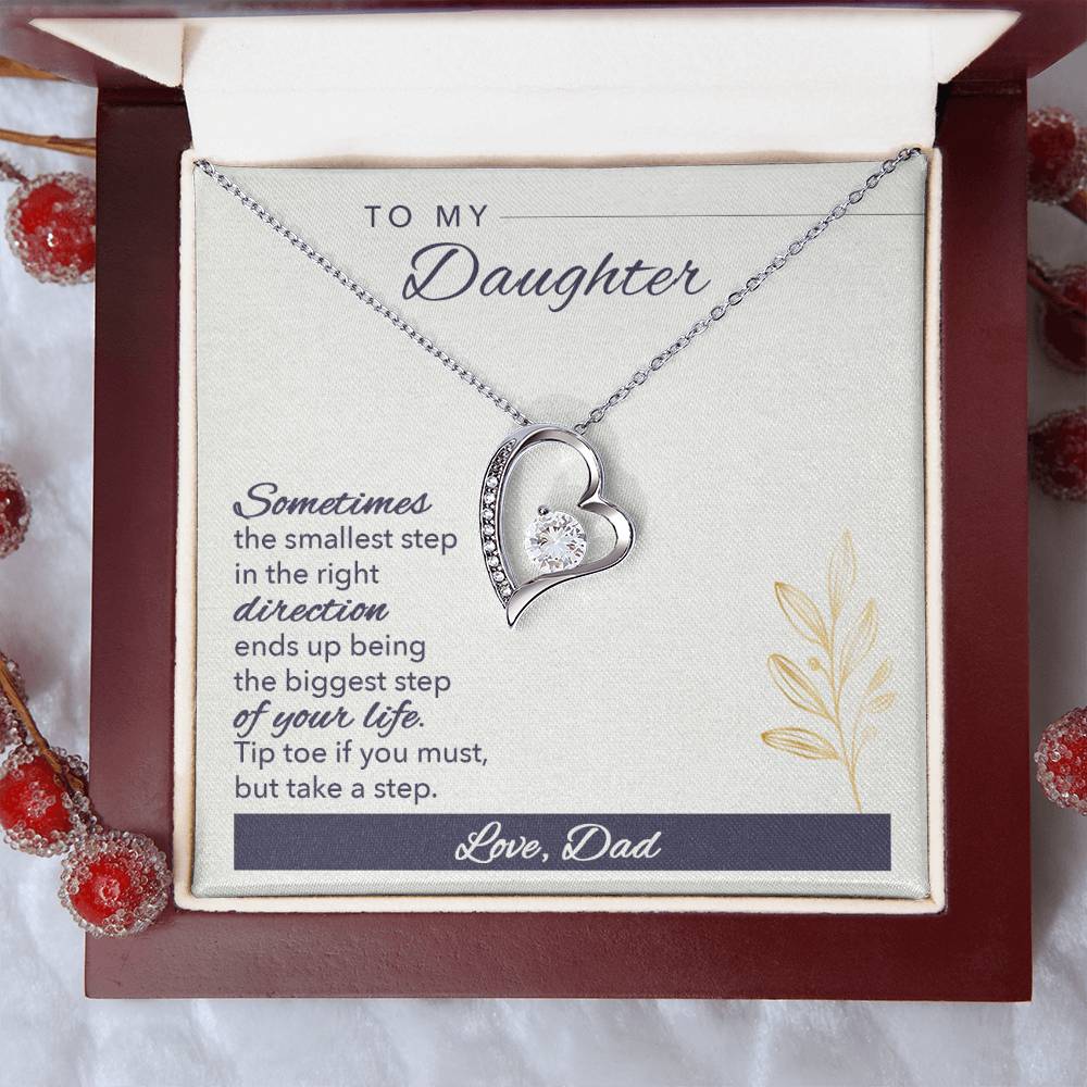 To My Daughter Necklace Gift For Daughter Customize Necklace Gift For Daughter Dad To Daughter Necklace Forever Love Necklace