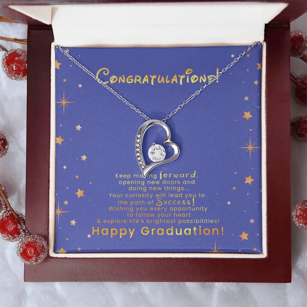 Happy Graduation Graduation Gift For Daughter Graduation Necklace Senior Class Congratulations Graduate Gift Forever Love Necklace