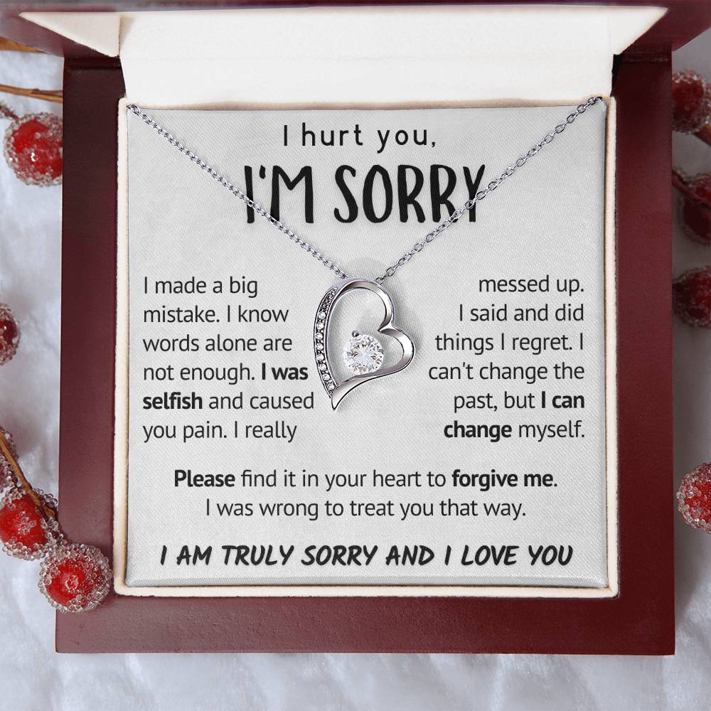 I'M Sorry Heart Necklace - I Really Messed Up Forever Love Necklace