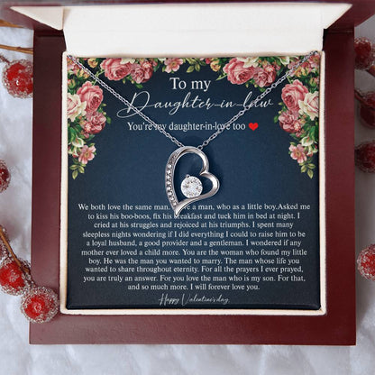 To My Daughter-In-Law Gift For Daughter-In-Law Daughter-In-Law Necklace To My Future Daughter-In-Law From Mother In Law Gift For Daughter-In-Law Forever Love Necklace