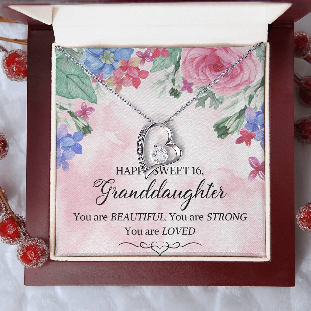 Granddaughter 16Th Birthday Granddaughter 16Th Birthday Necklace September Birthday Forever Love Necklacepersonalized Birthday Necklace Forever Love Necklace