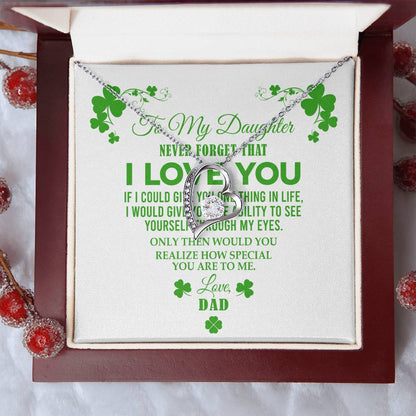 To My Daughter Necklace Father Daughter Necklace Father To Daughter Birthday Gift Gifts To Daughter From Dad Forever Love Necklace