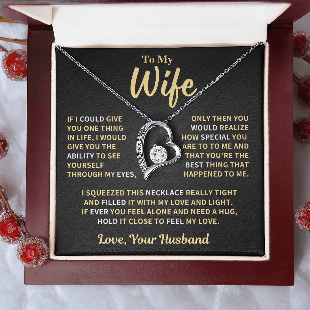 Wife Gift, Love And Light Forever Love Necklace Forever Love Necklace