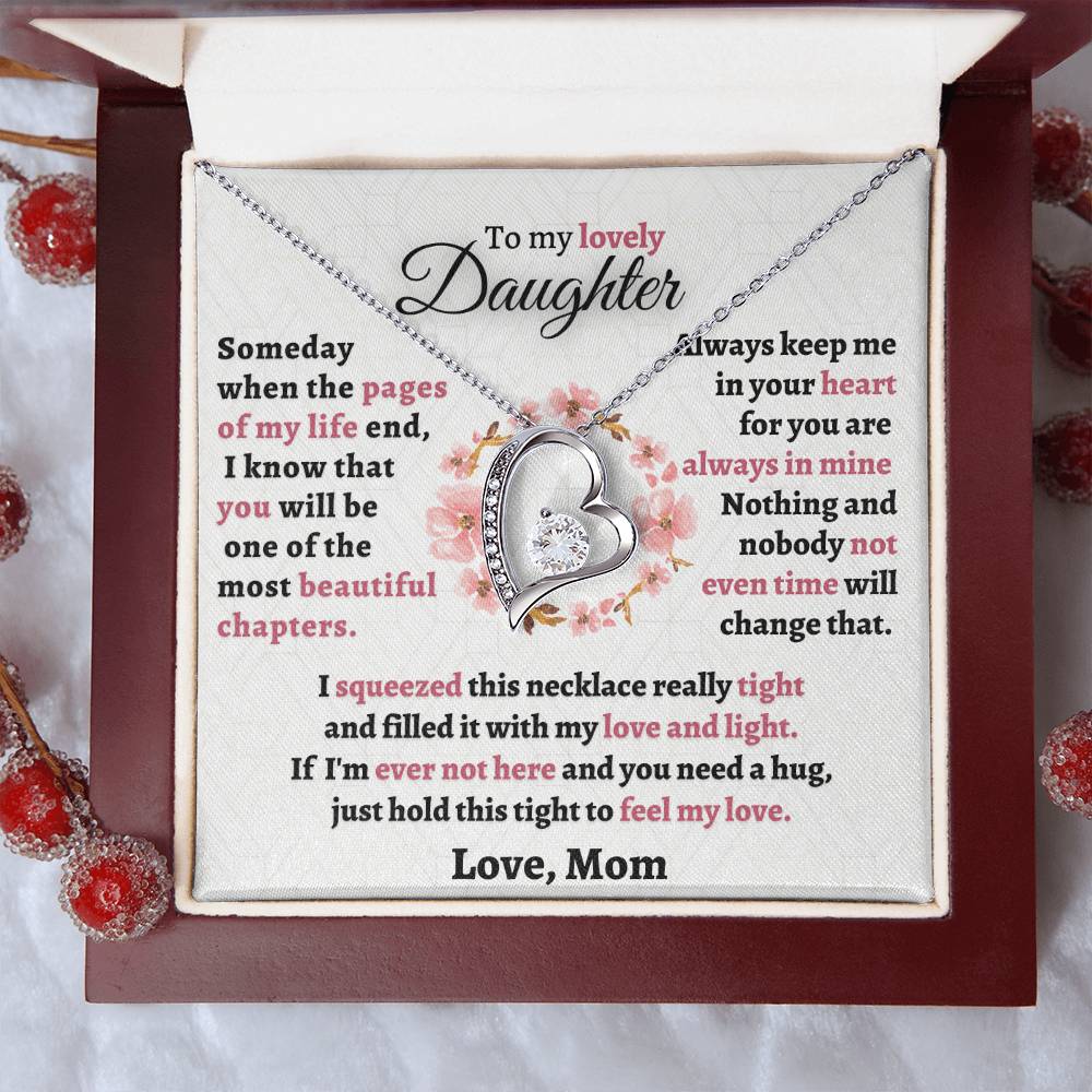 Gift For Daughter From Mom - Feel My Love Forever Love Necklace