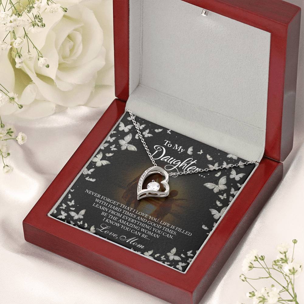 Gift For Daughter From Mom Daughter Mother Necklace Daughter Gift From Mom To My Daughter Daughters Birthday Unique Grown Up Daughter Forever Love Necklace