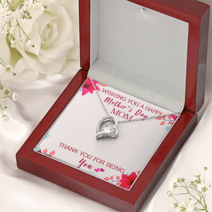 To My Mom Forever Love Necklace Mother Necklace Gift For Mother Xmas Christmas Customize Gift To My Mom 4 Forever Love Necklace