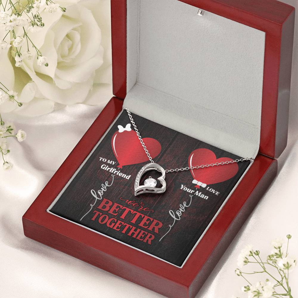To My Girlfriend We're Better Together Forever Love Necklace