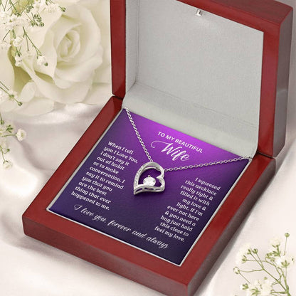 To My Wife I Love You Forever And Always Forever Love Necklace