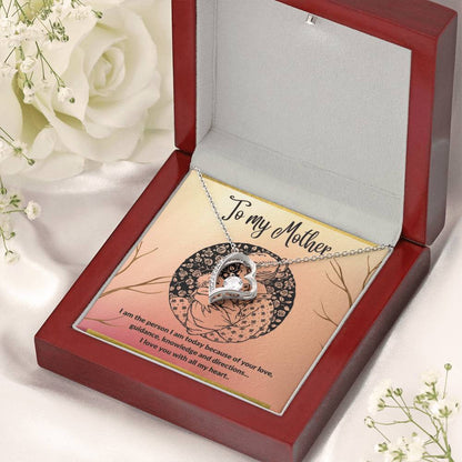 To My Mother I Love You With All My Heart Forever Love Necklace