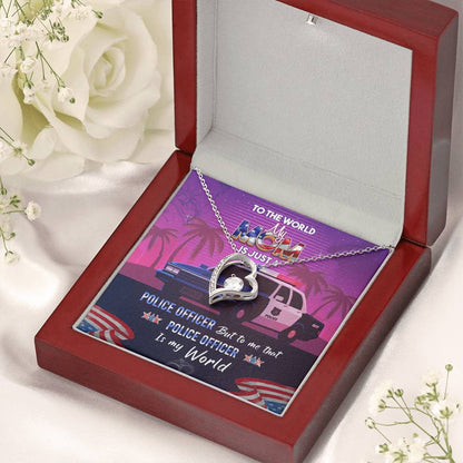 Police Officer Mom -  Forever Necklace Forever Love Necklace