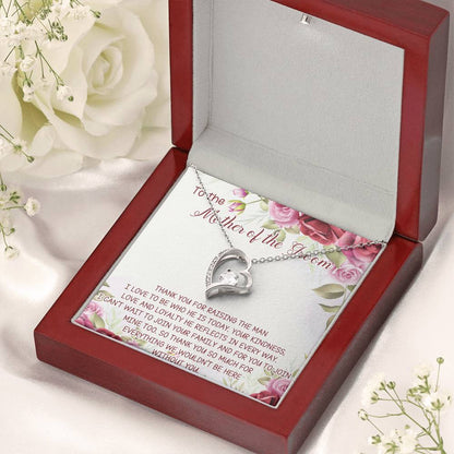 Mother Of The Groom Necklace Mother Of The Groom Jewelry Box Mother In Law Wedding Gift Mother In Law Forever Love Necklace Wedding Gifts Forever Love Necklace