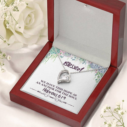 Hebrews 619 God's Promise Forever Love Necklace