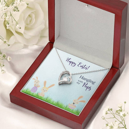Happy Easter - Hanging With My Pepps - Necklace Forever Love Necklace