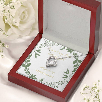 Bridesmaid Wedding Bridesmaid Gift From Bride To Bridesmaid Forever Love Necklace