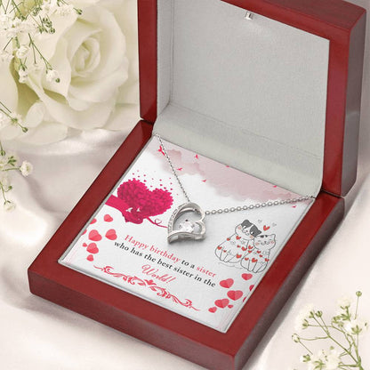 Heart Handmade Necklace For Sister Forever Love Necklace Forever Love Necklace
