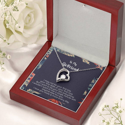 Girlfriend Your Last Everything White Or Yellow Gold Finish Cz Heart Pendant Necklace Forever Love Necklace